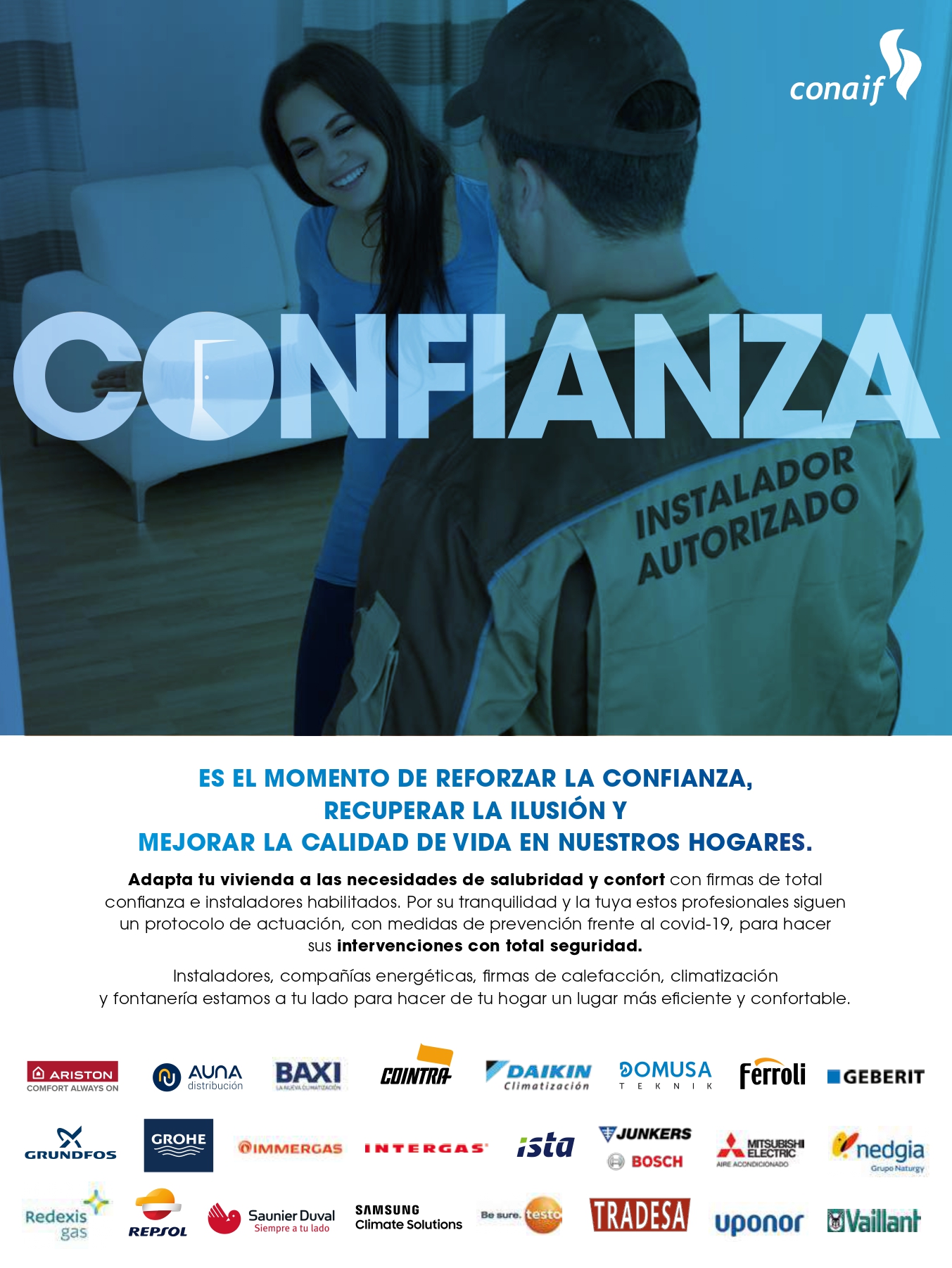 Campaña AUNA &#038; CONAIF para mejorar la Calidad de Vida en los hogares, Distribución material eléctrico y fontaneria en Barcelona