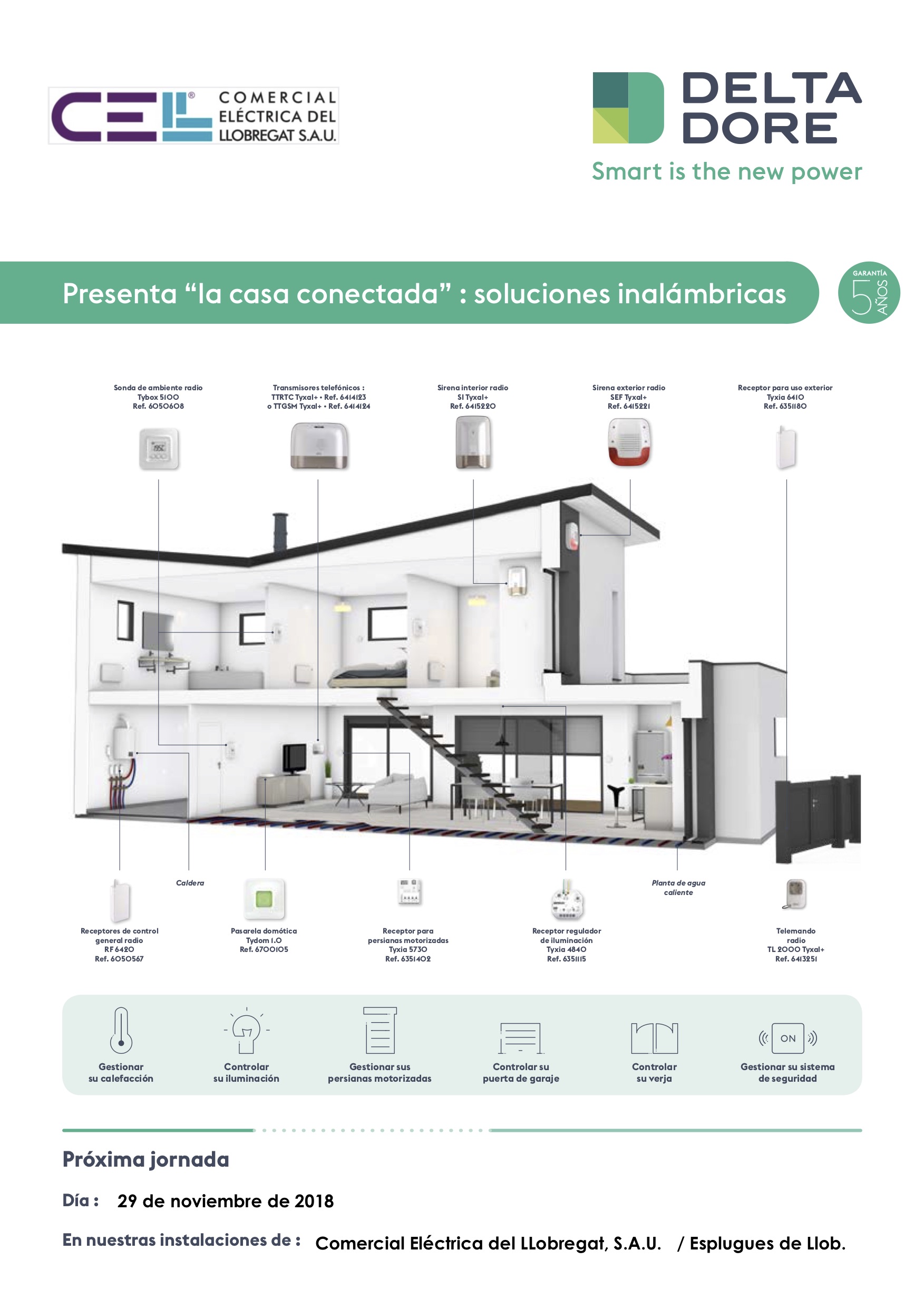 Presentación DELTA DORE, Distribución material eléctrico y fontaneria en Barcelona