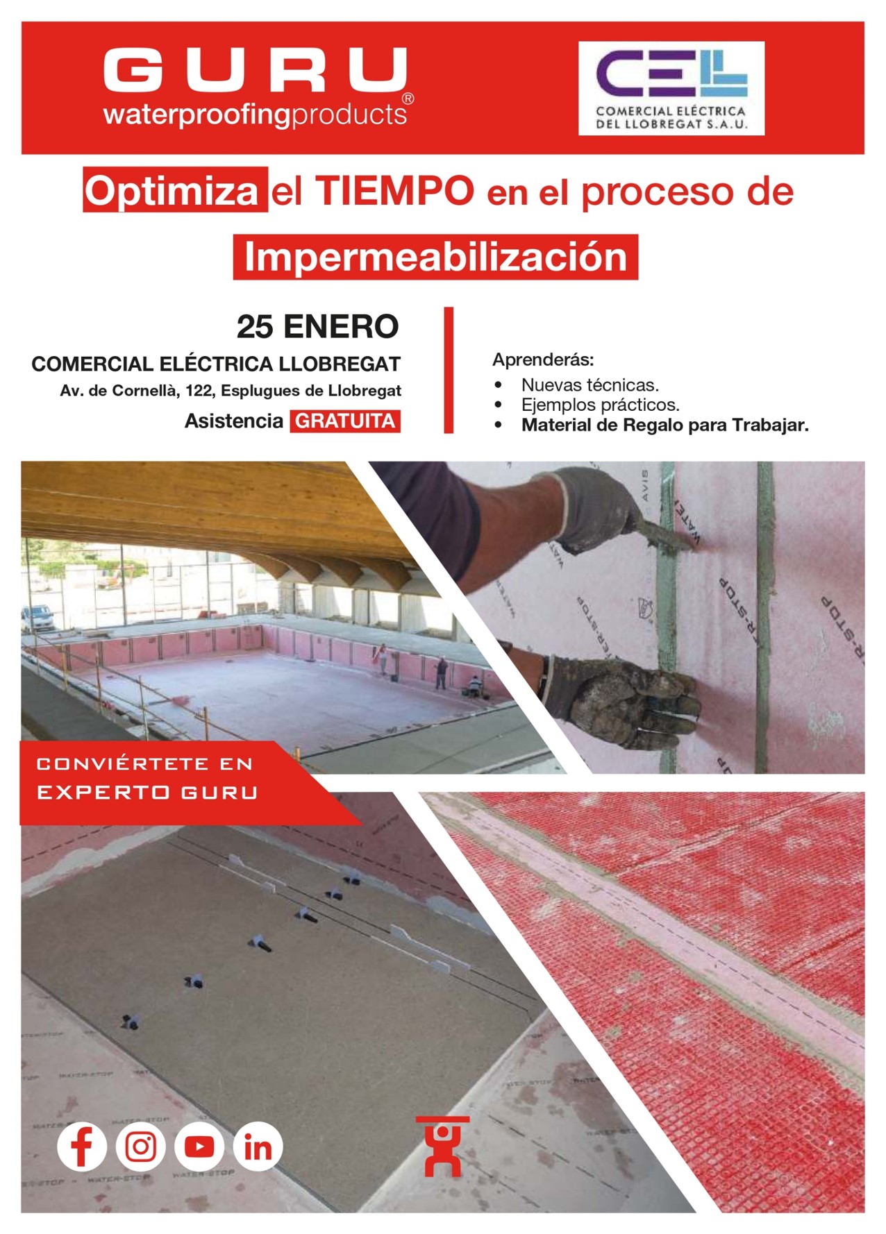 Ven a CELL y conoce las novedades de GURU, Distribución material eléctrico y fontaneria en Barcelona