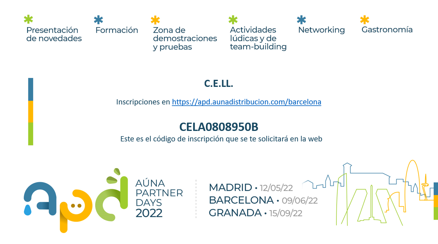 Barcelona Auna Partners Day, Distribución material eléctrico y fontaneria en Barcelona