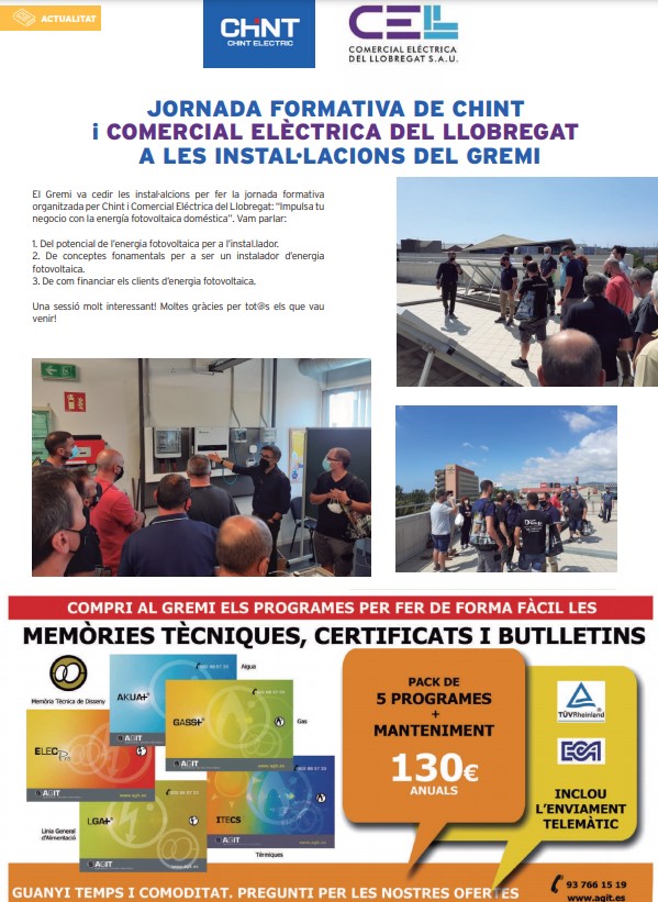 Participamos en la revista del GiBaix – RECORDA 154, Distribución material eléctrico y fontaneria en Barcelona