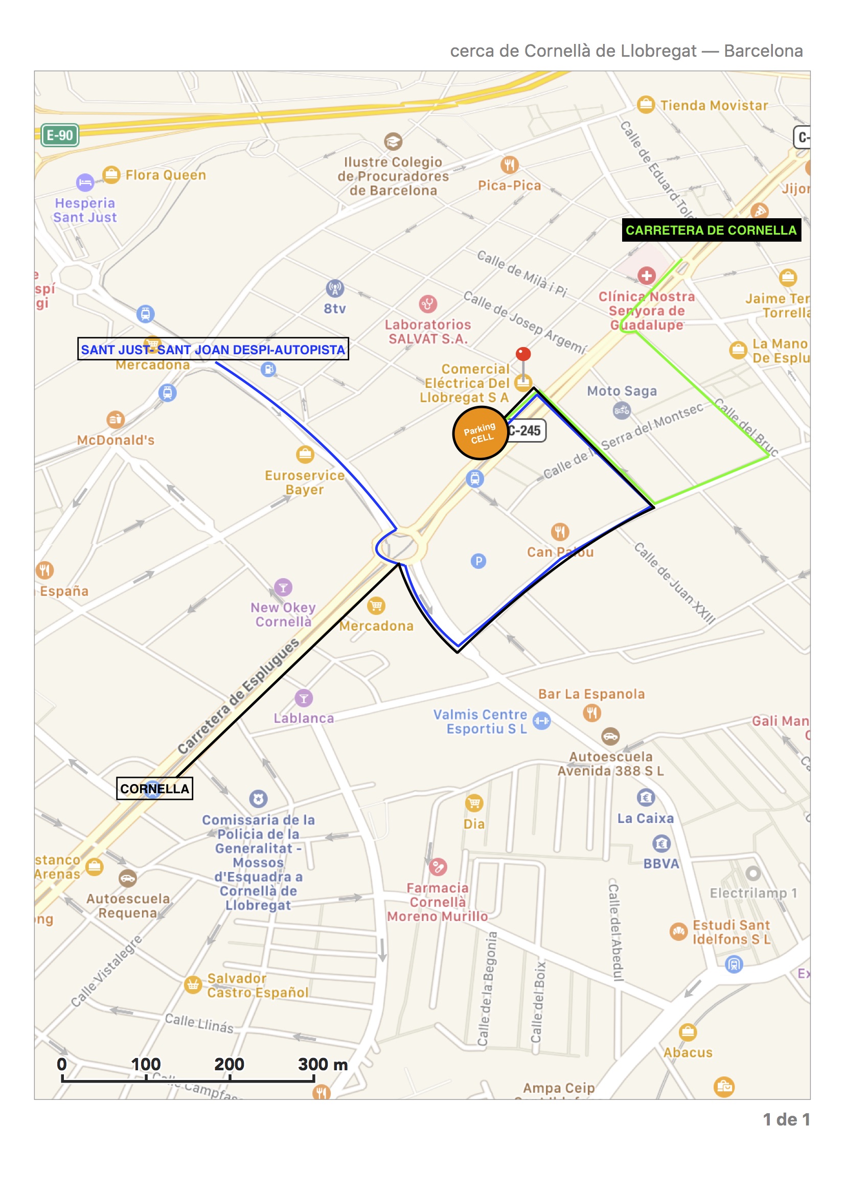 Recorrido para entrada en nuestras instalaciones, Distribución material eléctrico y fontaneria en Barcelona