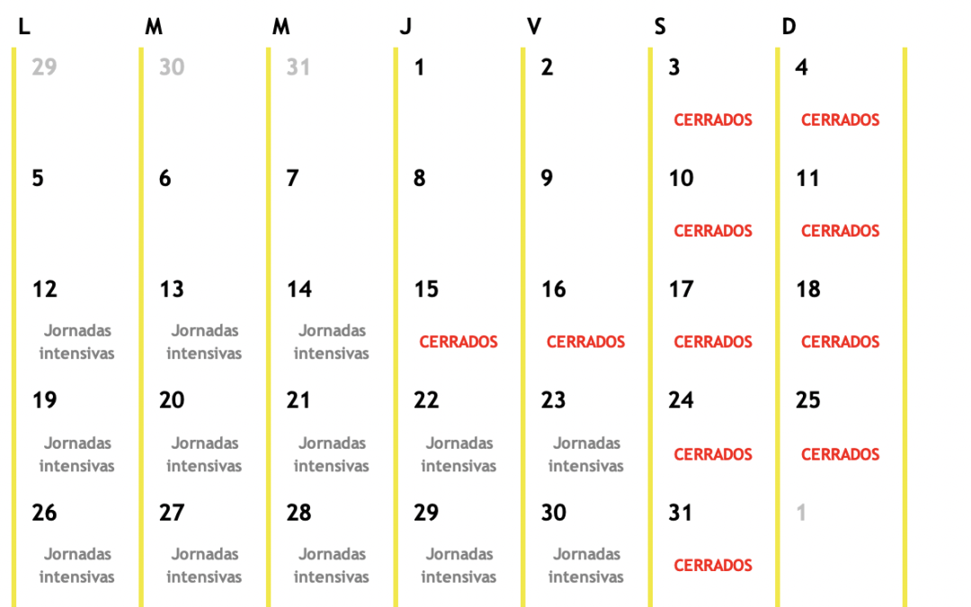 HORARIO AGOSTO 2017