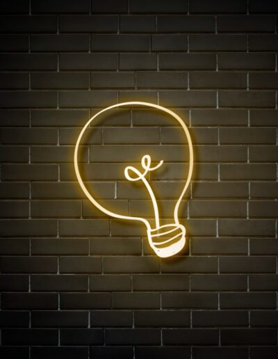 Light Bulb Neon Sign Min